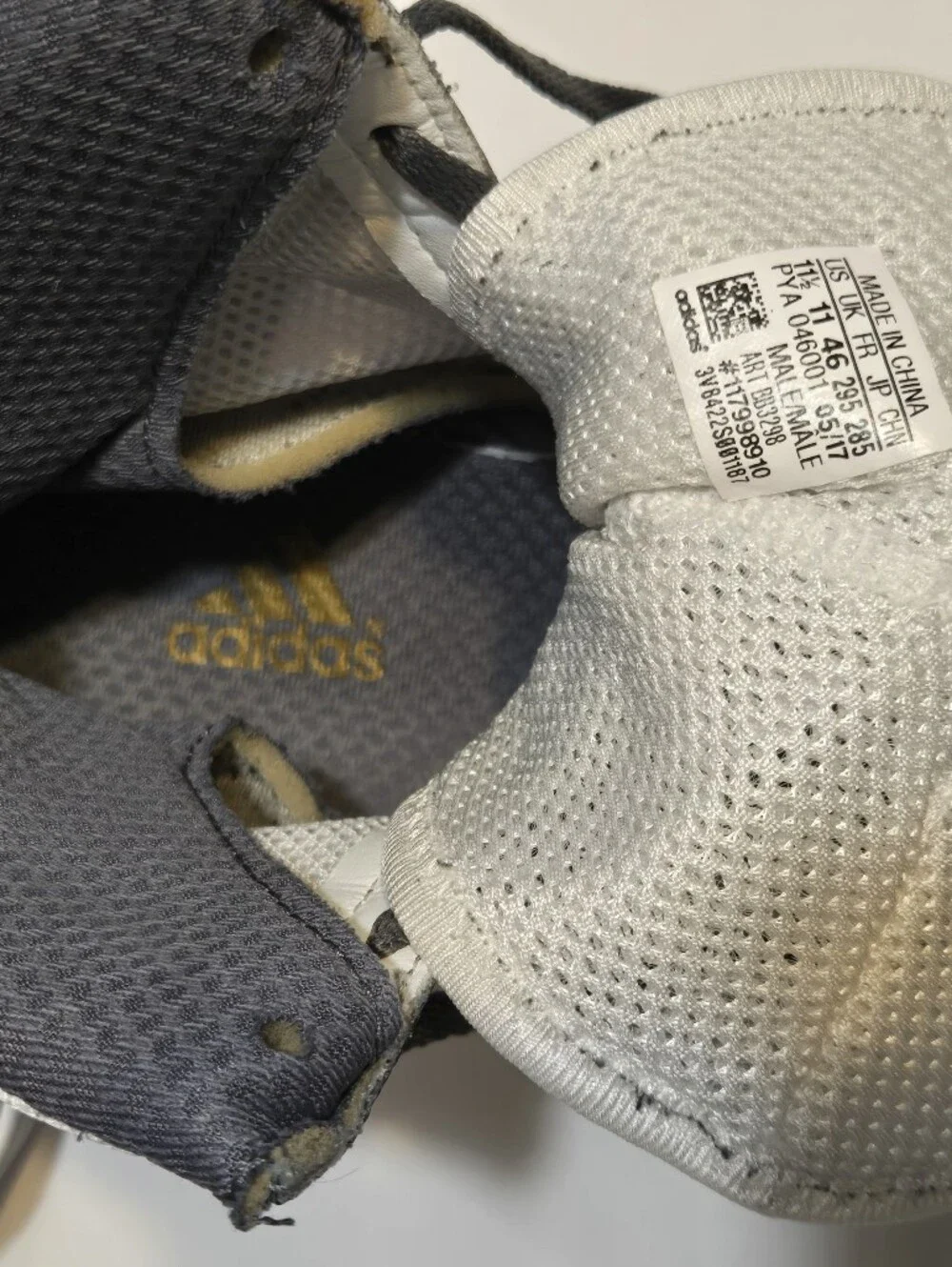 Adidas Pretereo III Wrestling Shoes Men's Size 11 Grey Gold BB3298